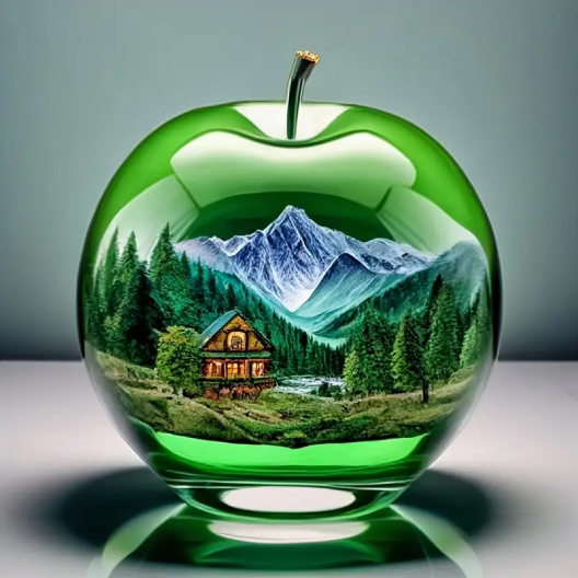 Glam Style PVC Apfel-Form Tischdekoration - Mehrzweck Inspirierende Dekoration