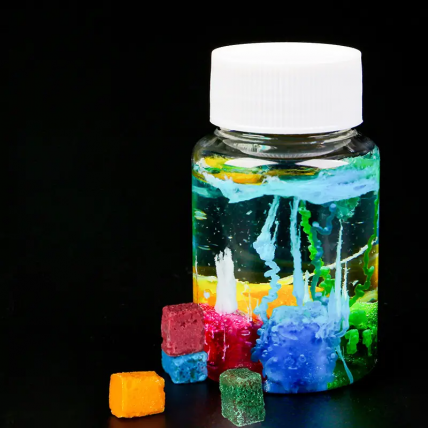 Magischer Garten Natriumsilikat Wachstumssteine Kit, Kristallgarten Wissenschaftliches Experiment für Autodekoration