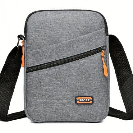 SPORTy grau Nylon-Umhängetasche